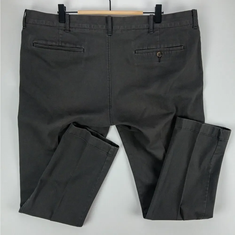 J.Crew Mercantile Flex Slim Chinos Mens 38x32 Gray Stretch Cotton Flat Front